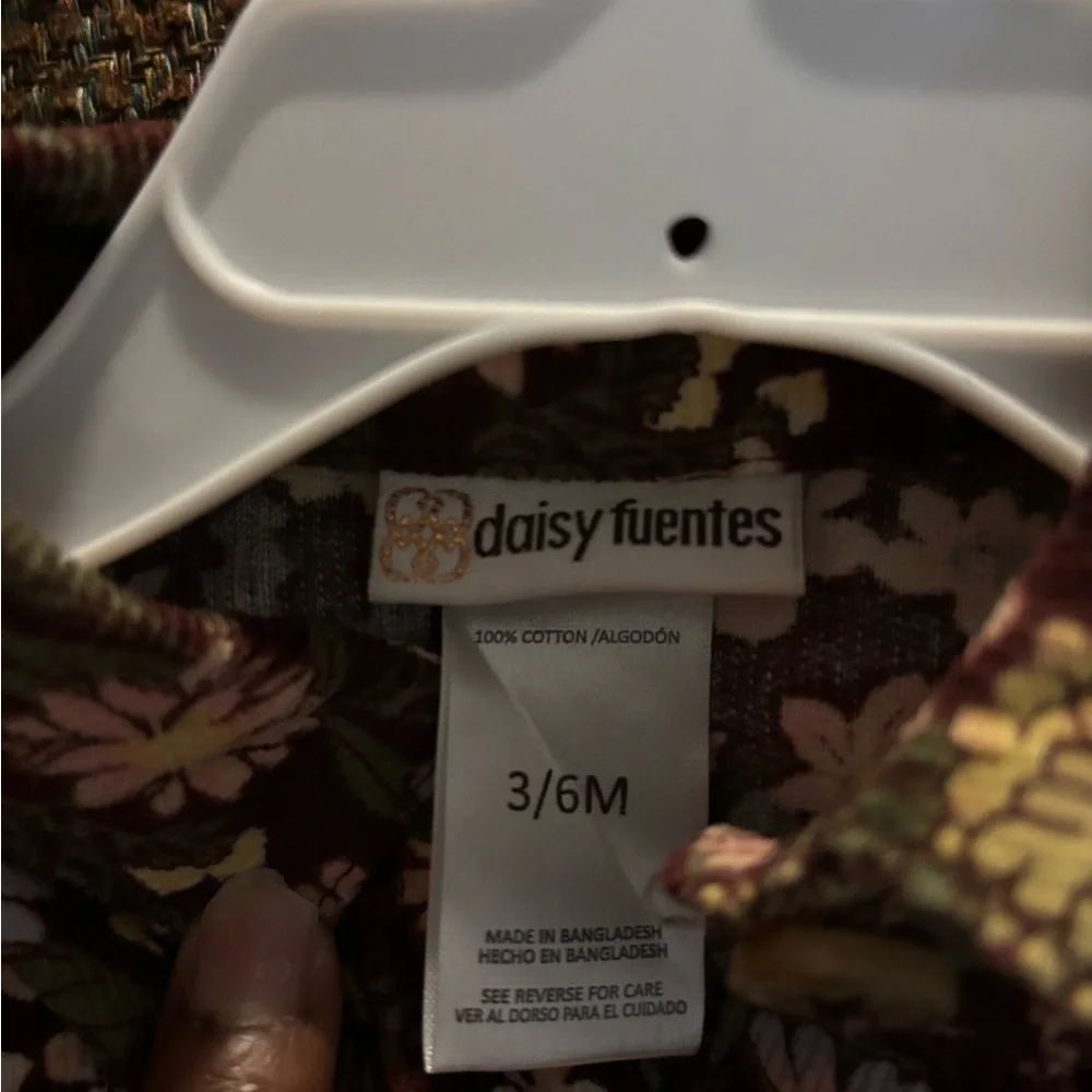 Daisy Fuentes Floral Brown Diaper Cover Set